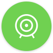 A green and white icon