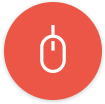 A red and white icon