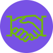 A handshake icon