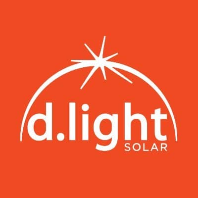 A red background with the word d. Light solar in white