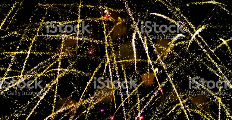 A close up of fireworks in the night sky
