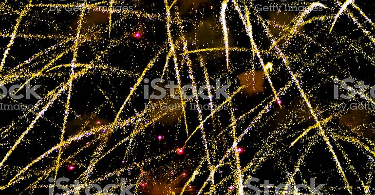 A close up of fireworks in the night sky