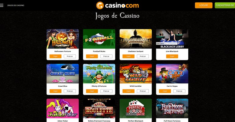Casino games selection with various themes.